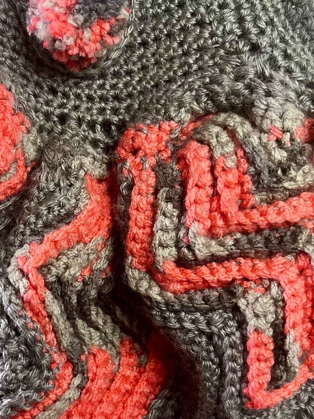 Handmade Crochet Chevron Boho Bag